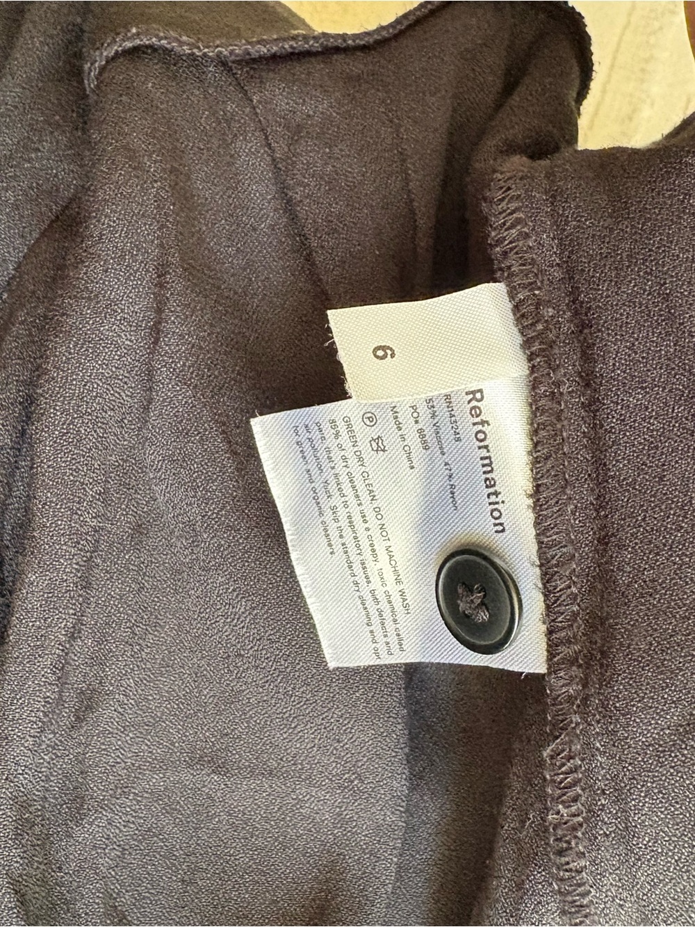 Reformation Black Square-Neck Button-Front Jumpsuit - Picture 6 of 6